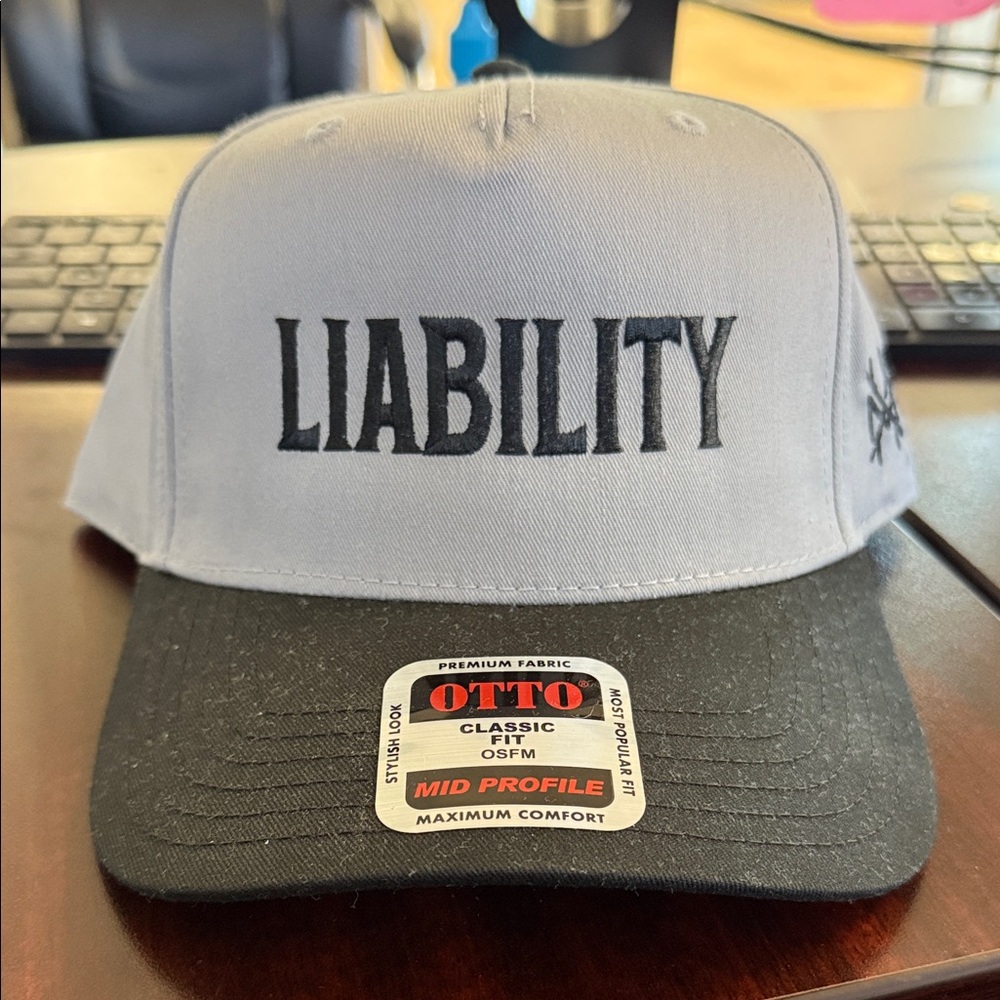 Liability Gray and Black Cap - Picture 1 of 3
